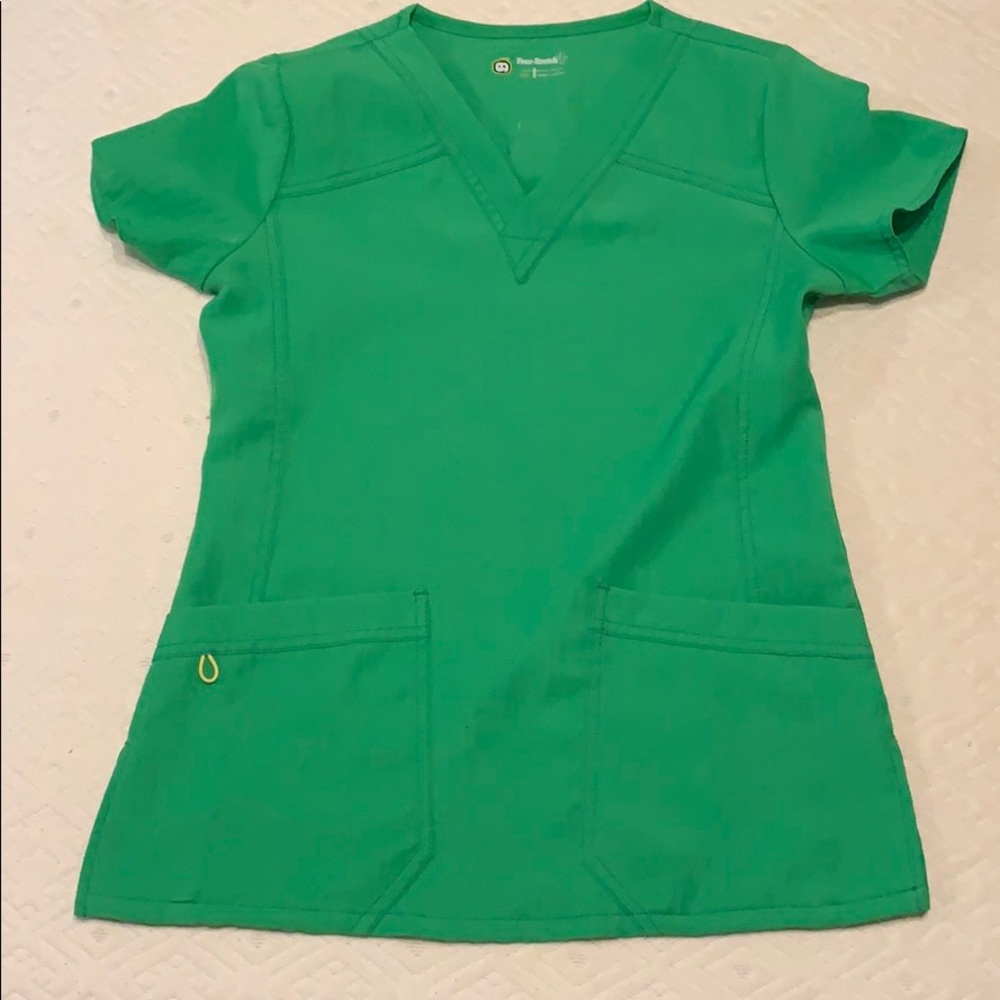 Green scrub top